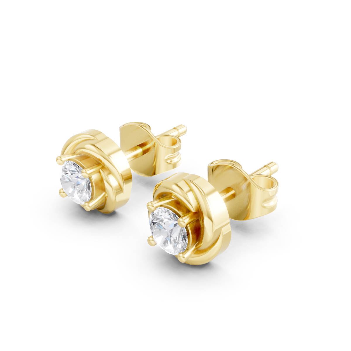 Round Love Knot Studs view 2