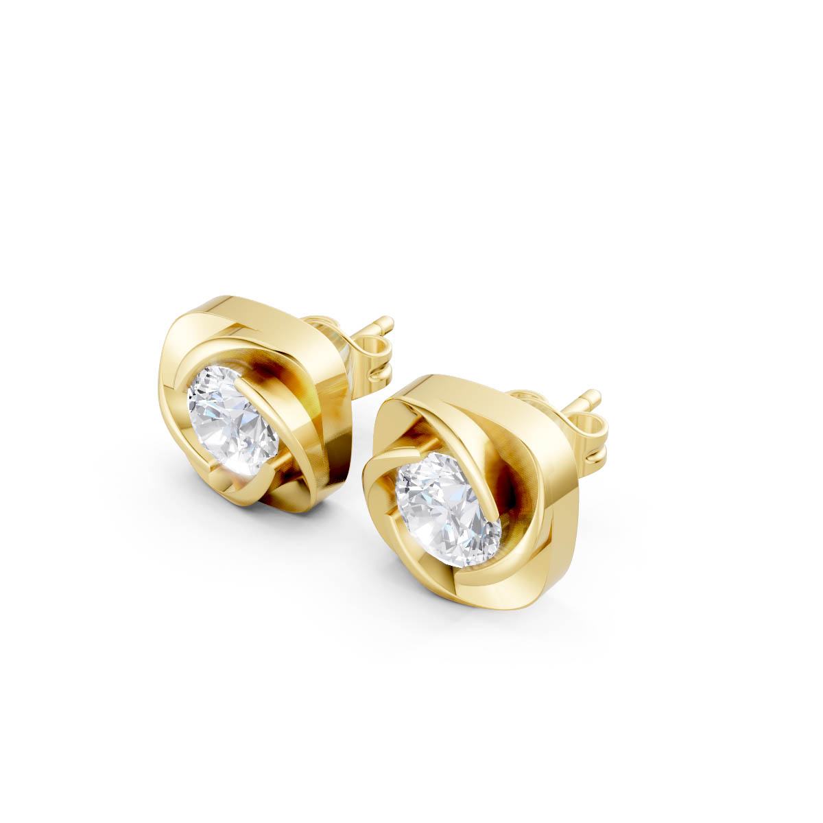 Cushion Love Knot Studs view 2