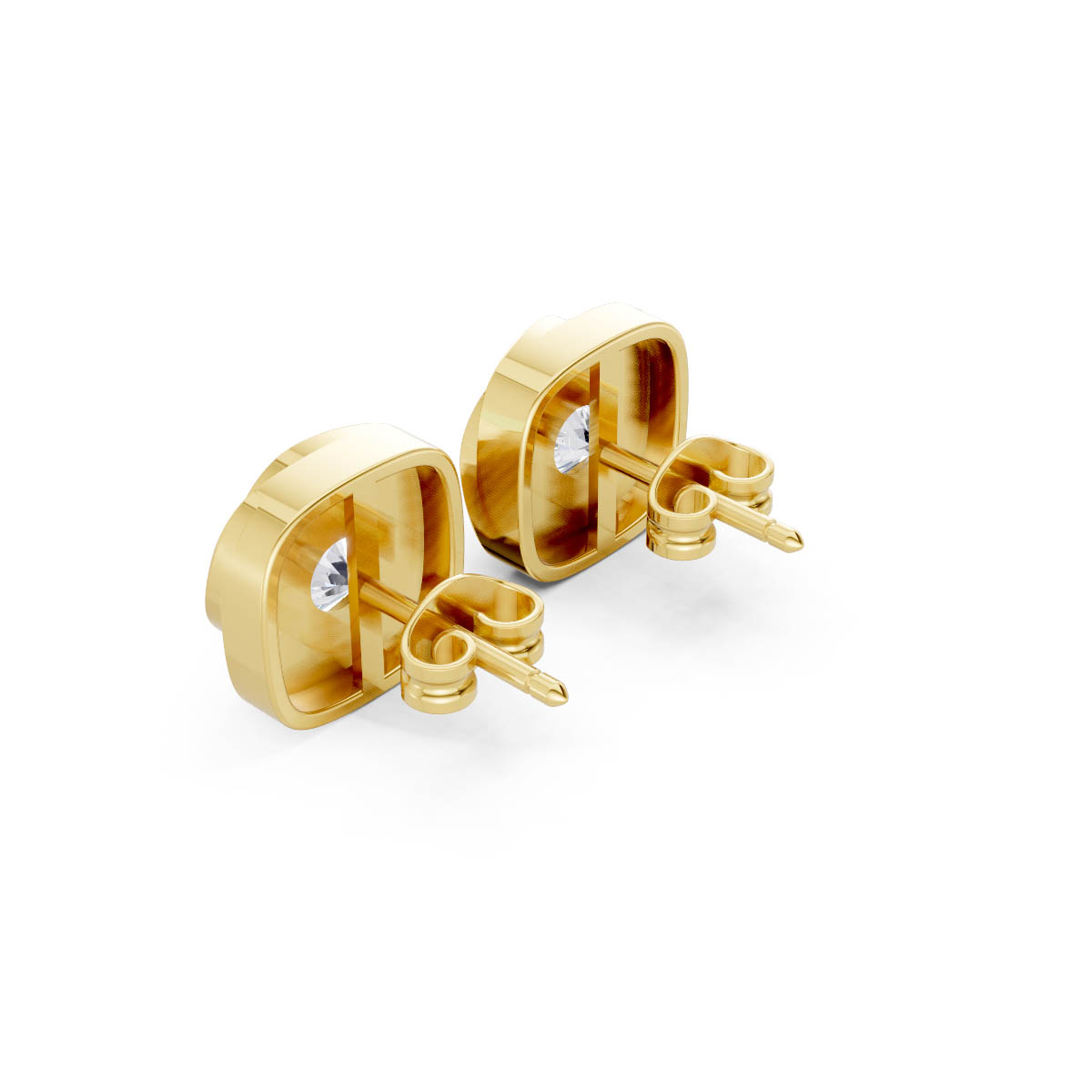 Cushion Love Knot Studs view 3