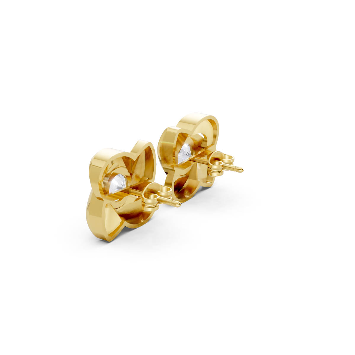 Blossom Pinwheel Diamond Studs view 3