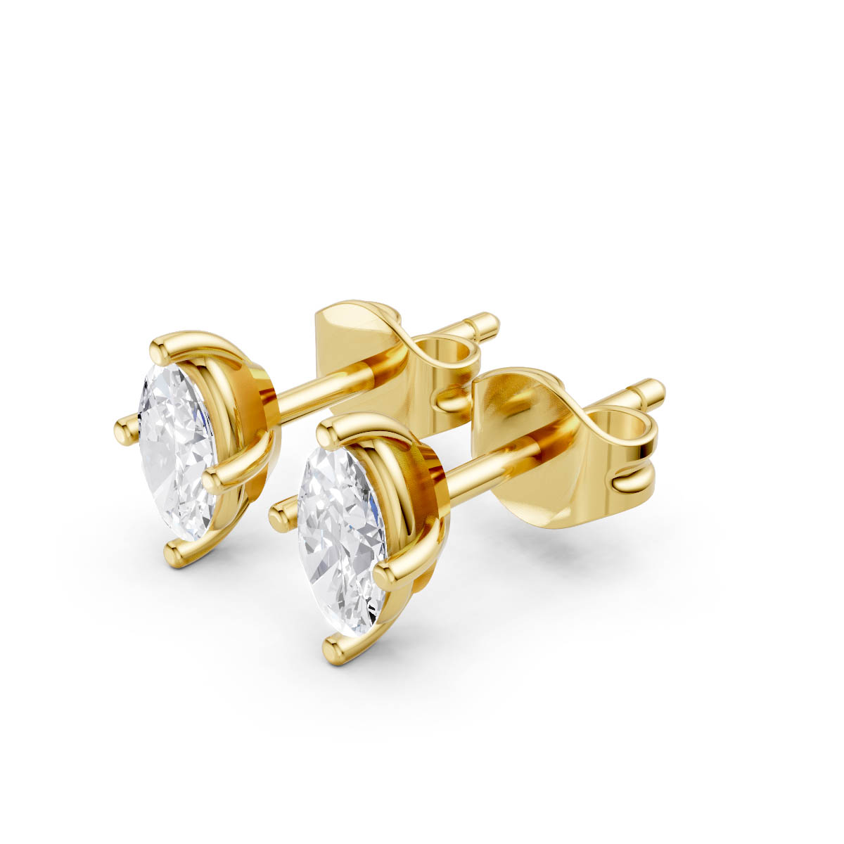 Marquise Diamond Stud Earrings view 2