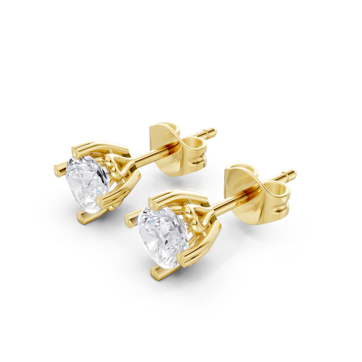 Cushion Cut Stud Earrings view 2