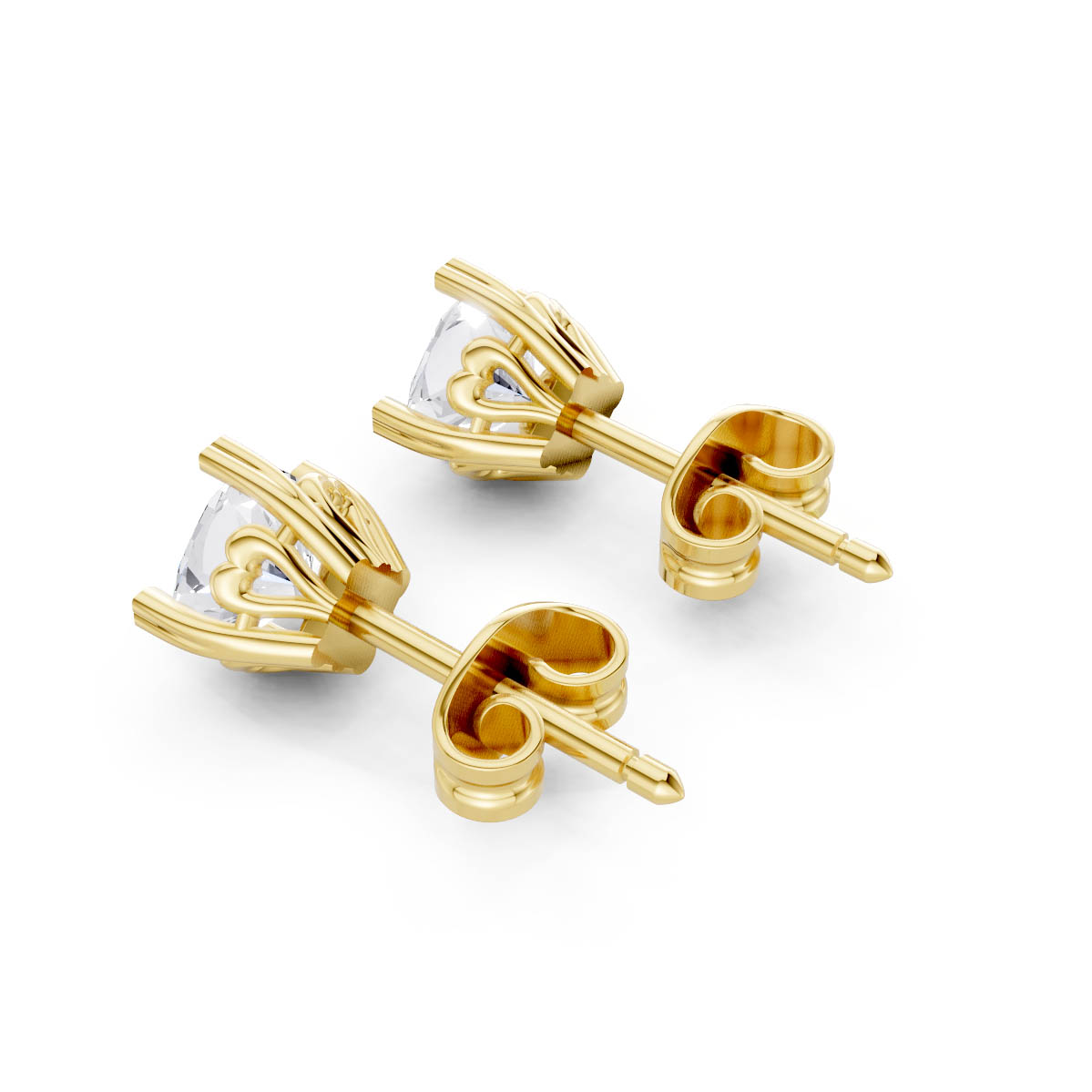 Cushion Cut Stud Earrings view 3