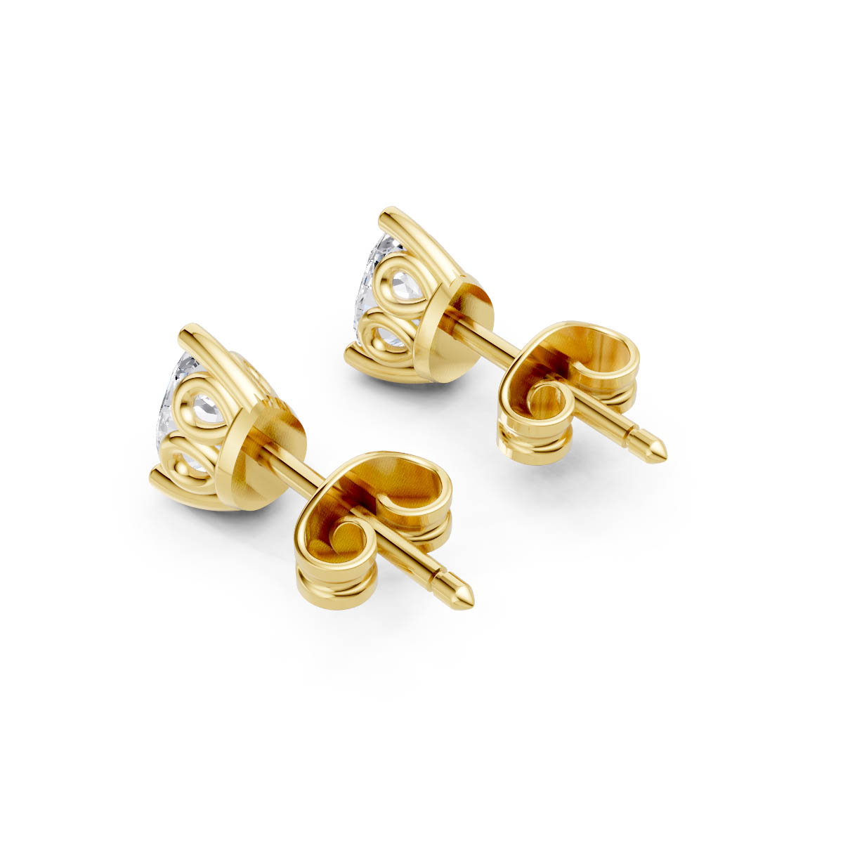 Pear Solitaire Spark Stud view 3