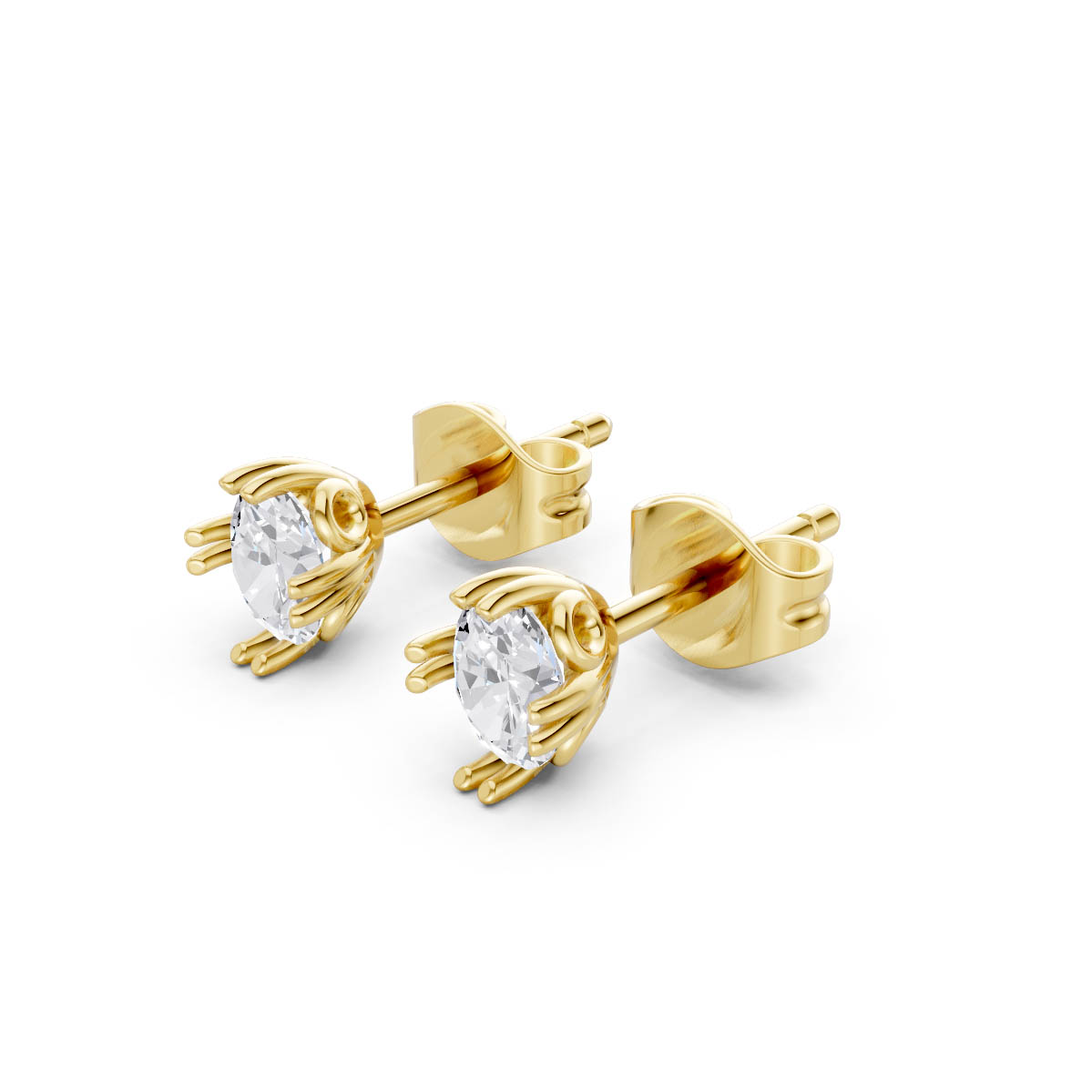 Oval Cut Stud Earrings view 2