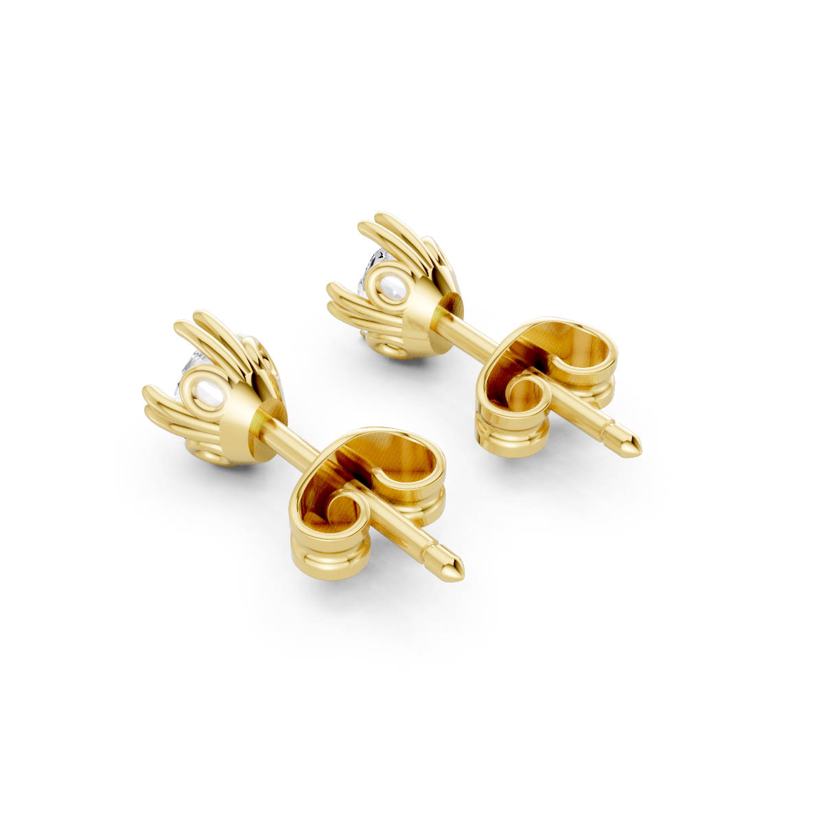 Oval Cut Stud Earrings view 3