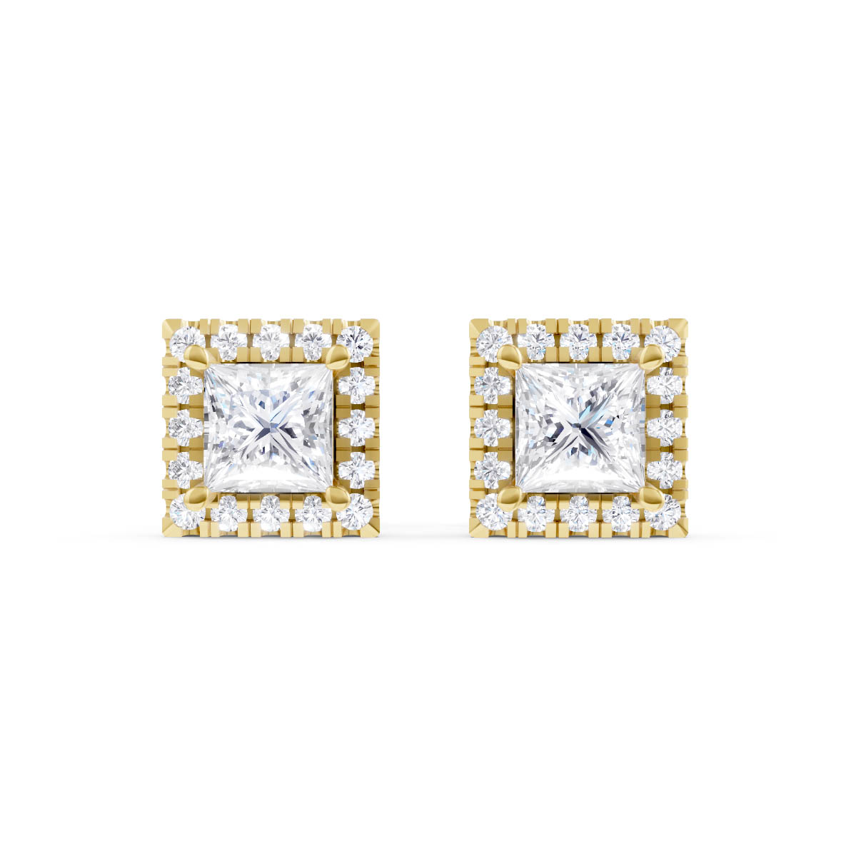 Princess Halo Stud Earrings