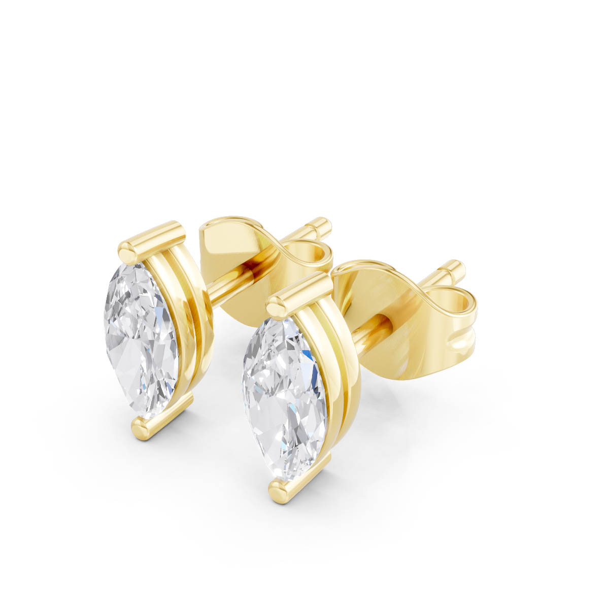 Marquise Cut Stud Earrings view 2