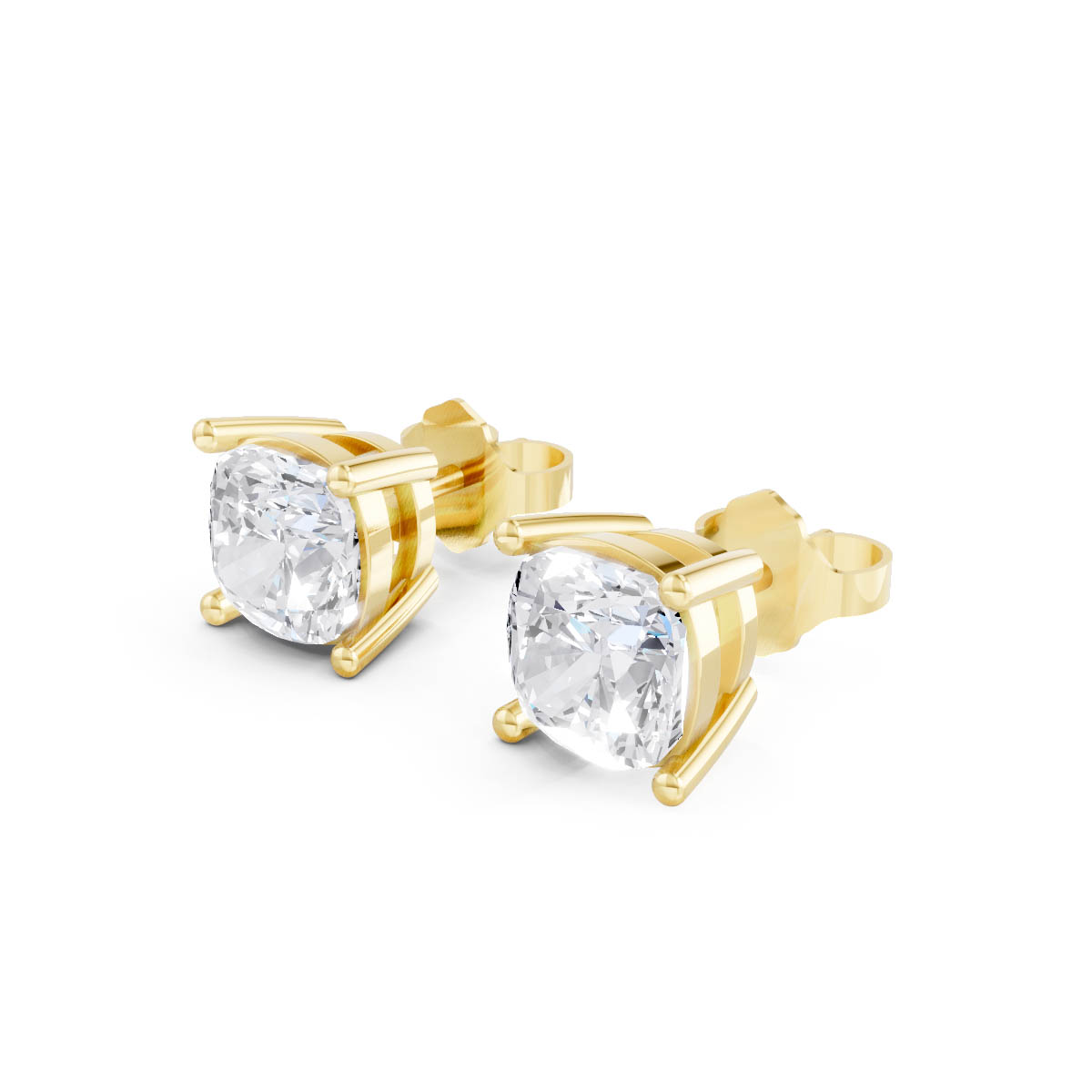 Cushion Cut Stud Earrings view 2