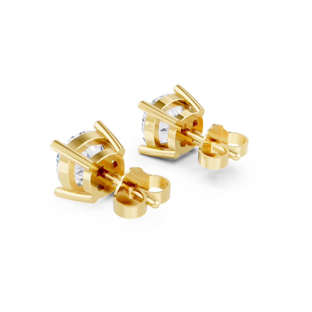 Cushion Cut Stud Earrings view 3