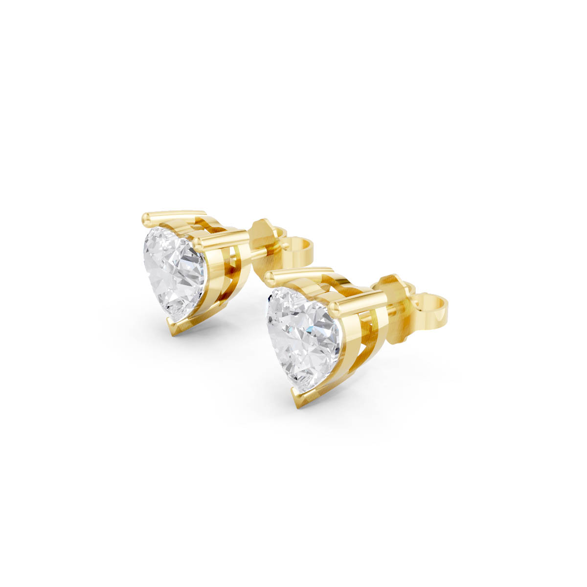 Heart Shaped Stud Earrings view 2