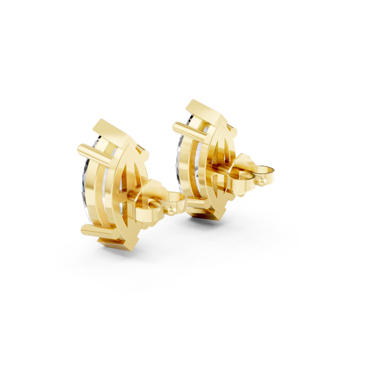 Marquise Diamond Stud Earrings view 3
