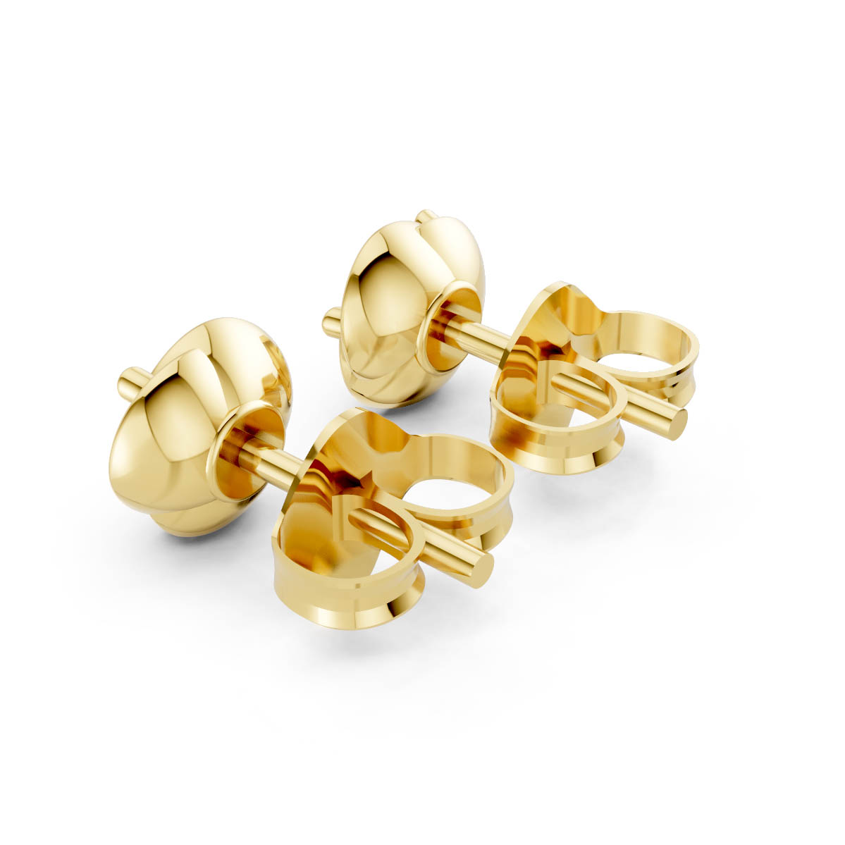 Round Diamond Halo Earrings view 3