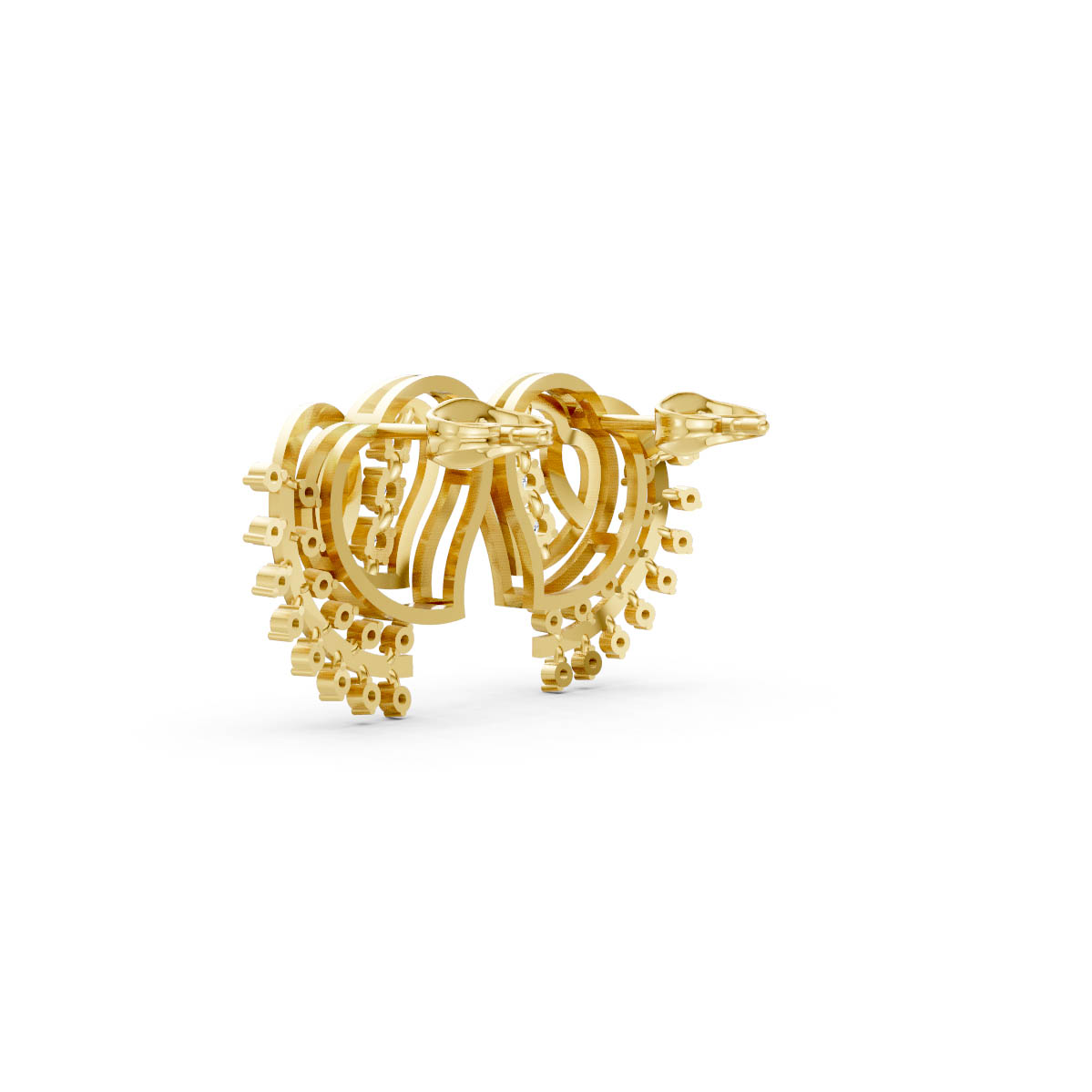 Radiant Loop Diamond Studs view 3