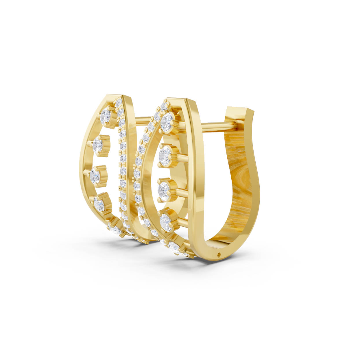Celestial Curve Diamond Studs view 2
