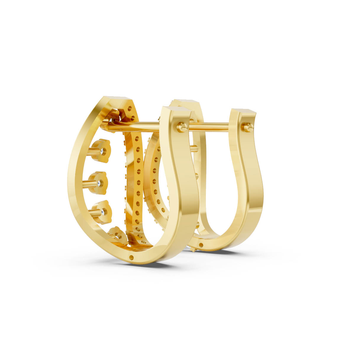 Celestial Curve Diamond Studs view 3