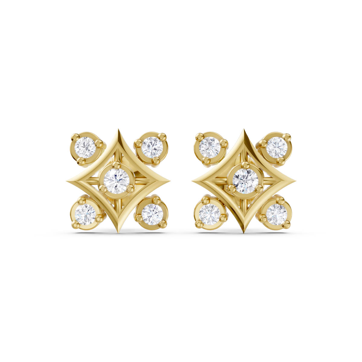 Radiant Star Diamond Studs