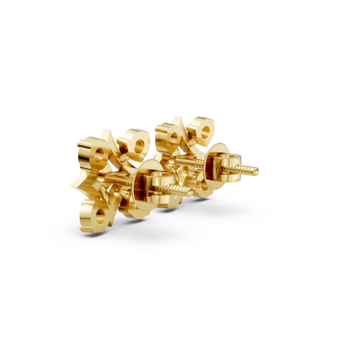 Radiant Star Diamond Studs view 3