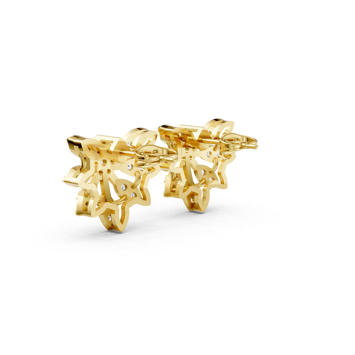 Floral Spark Diamond Studs view 3