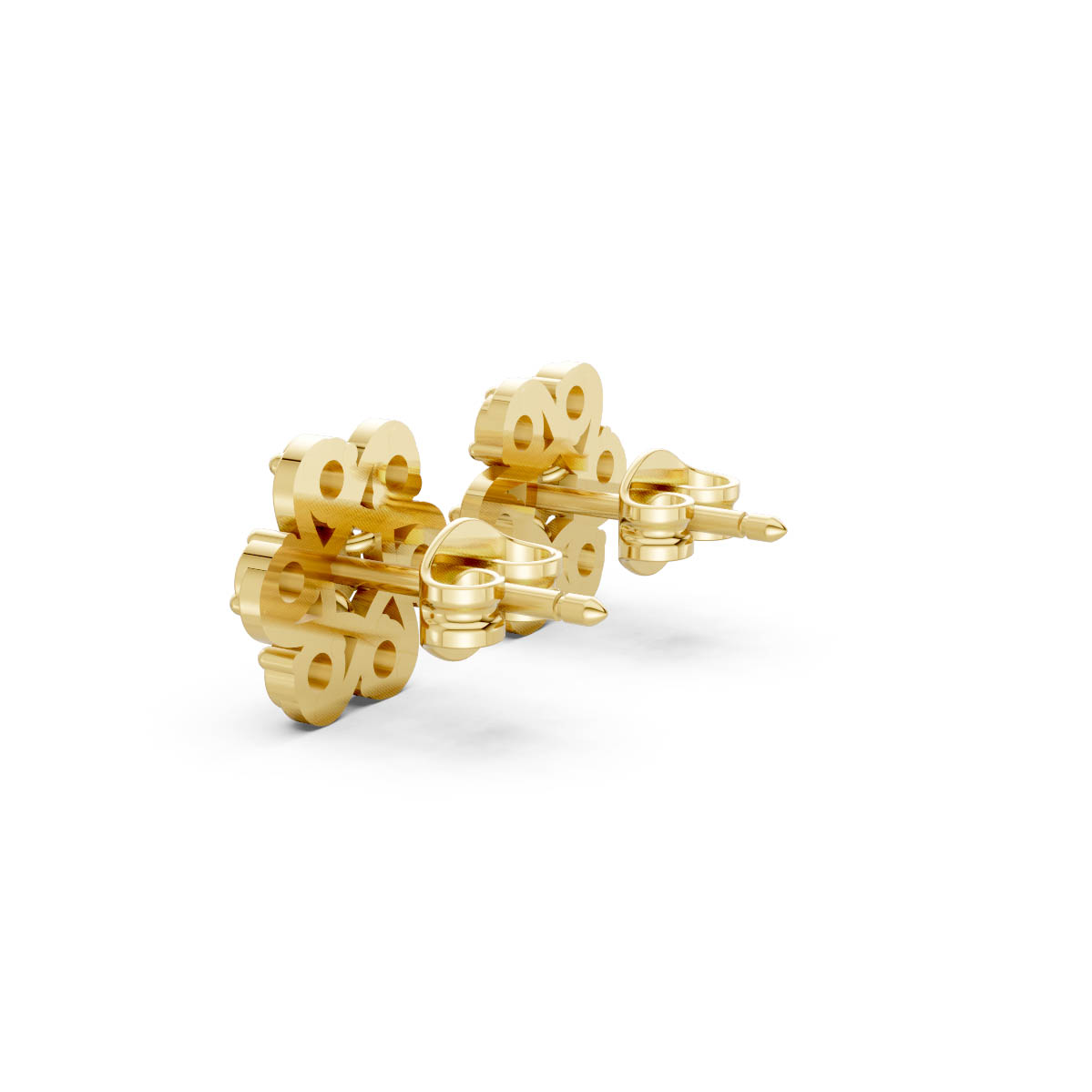Blooming Diamond Flower Studs view 3