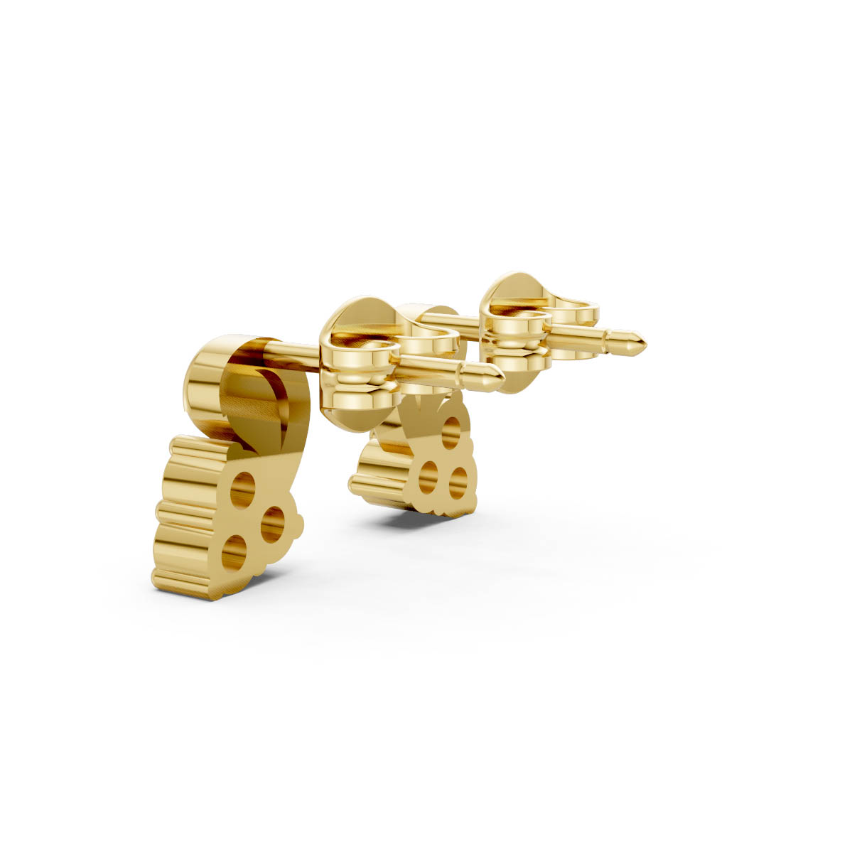 Golden Bloom Diamond Studs view 3