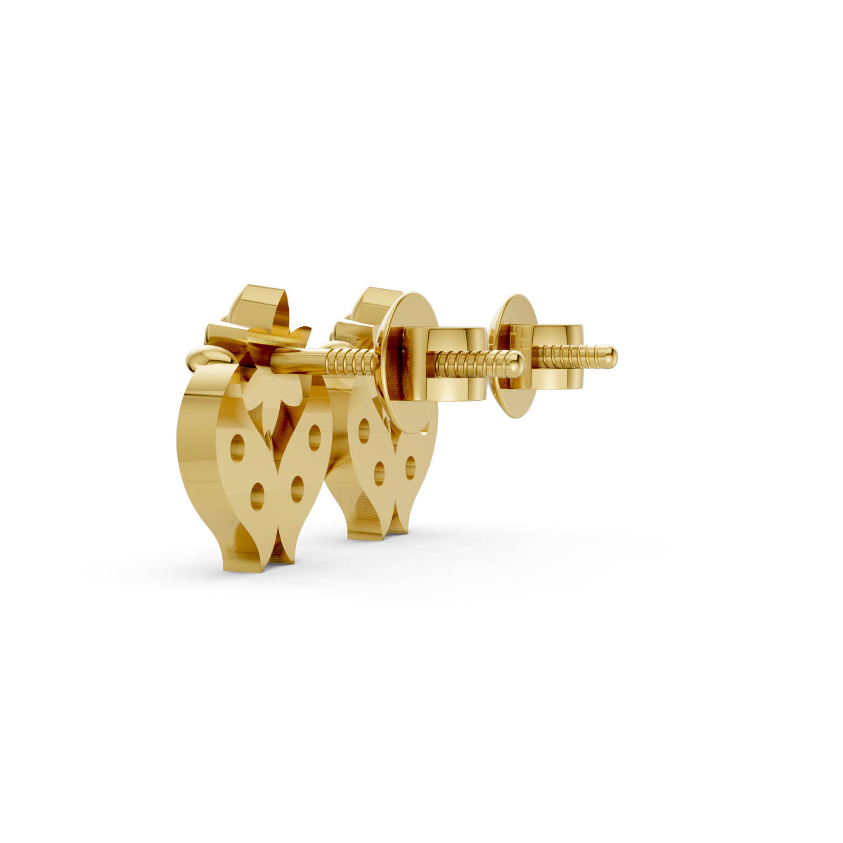 Celestial Bloom Gold Studs view 3