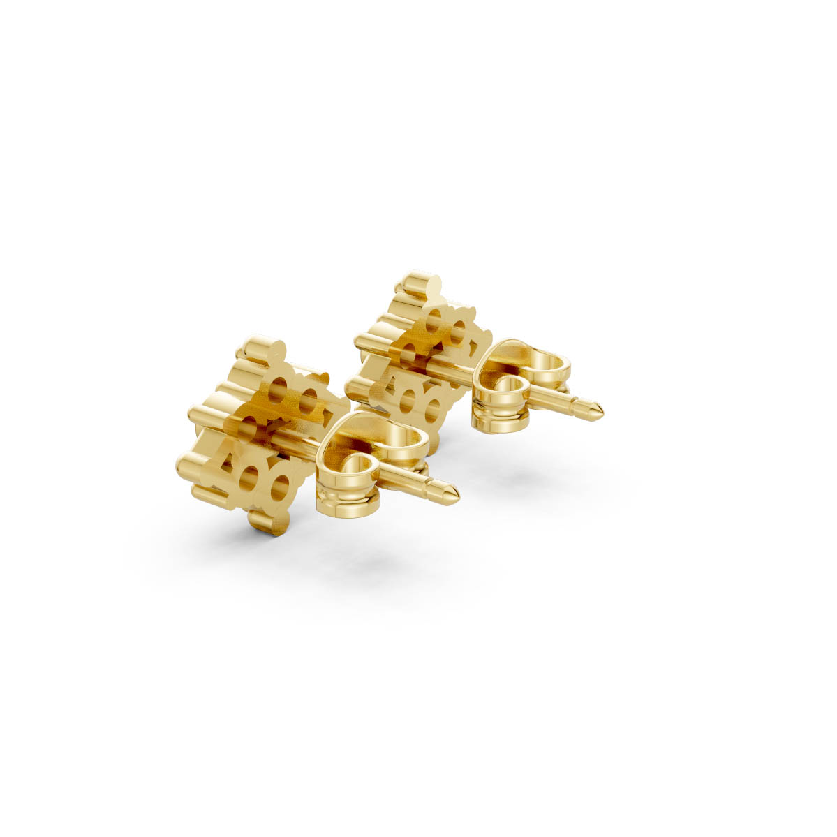 Radiant Cluster Diamond Studs view 3