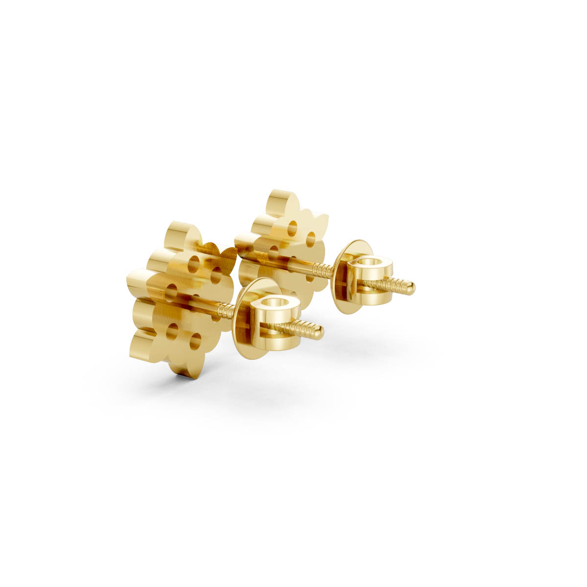 Snowflake Spark Diamond Studs view 3