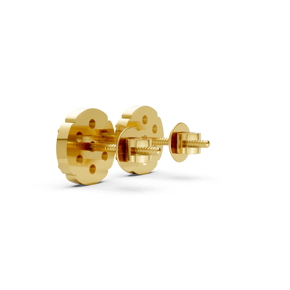 Classic Halo Diamond Studs view 3