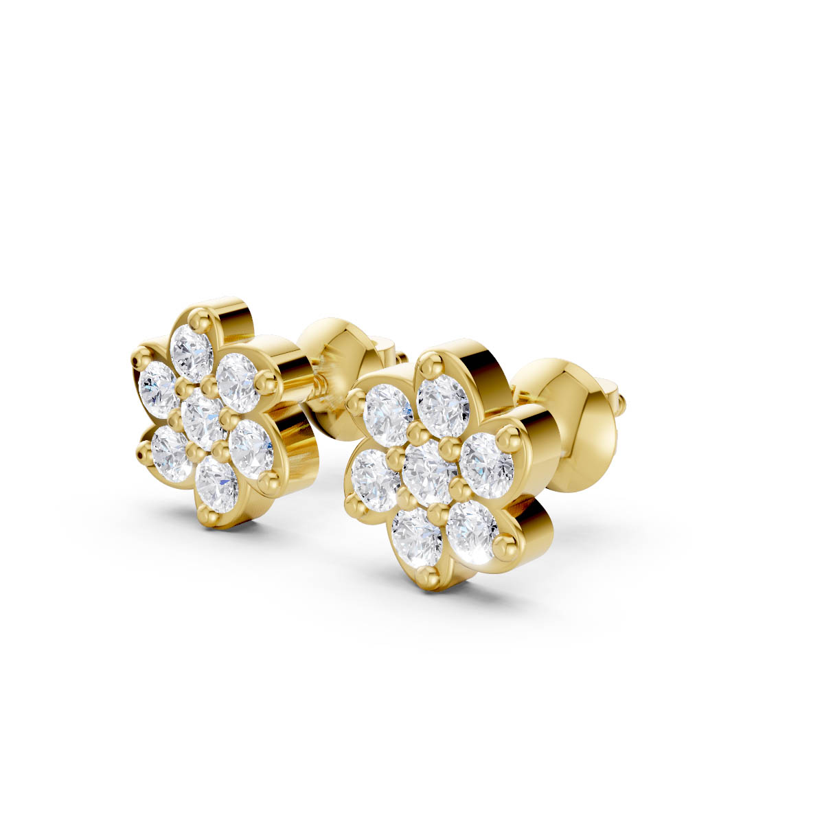 Blossom Shine Diamond Studs view 2