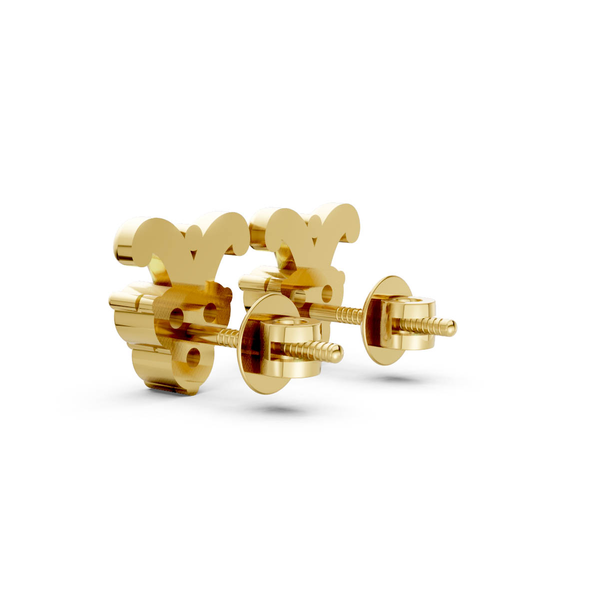 Royal Curve Diamond Studs view 3