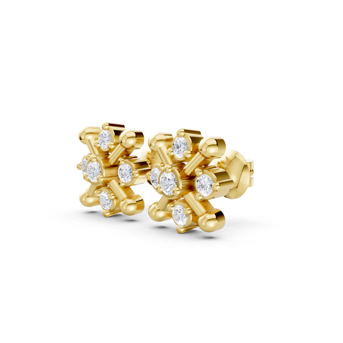 Celestial Spark Diamond Studs view 2