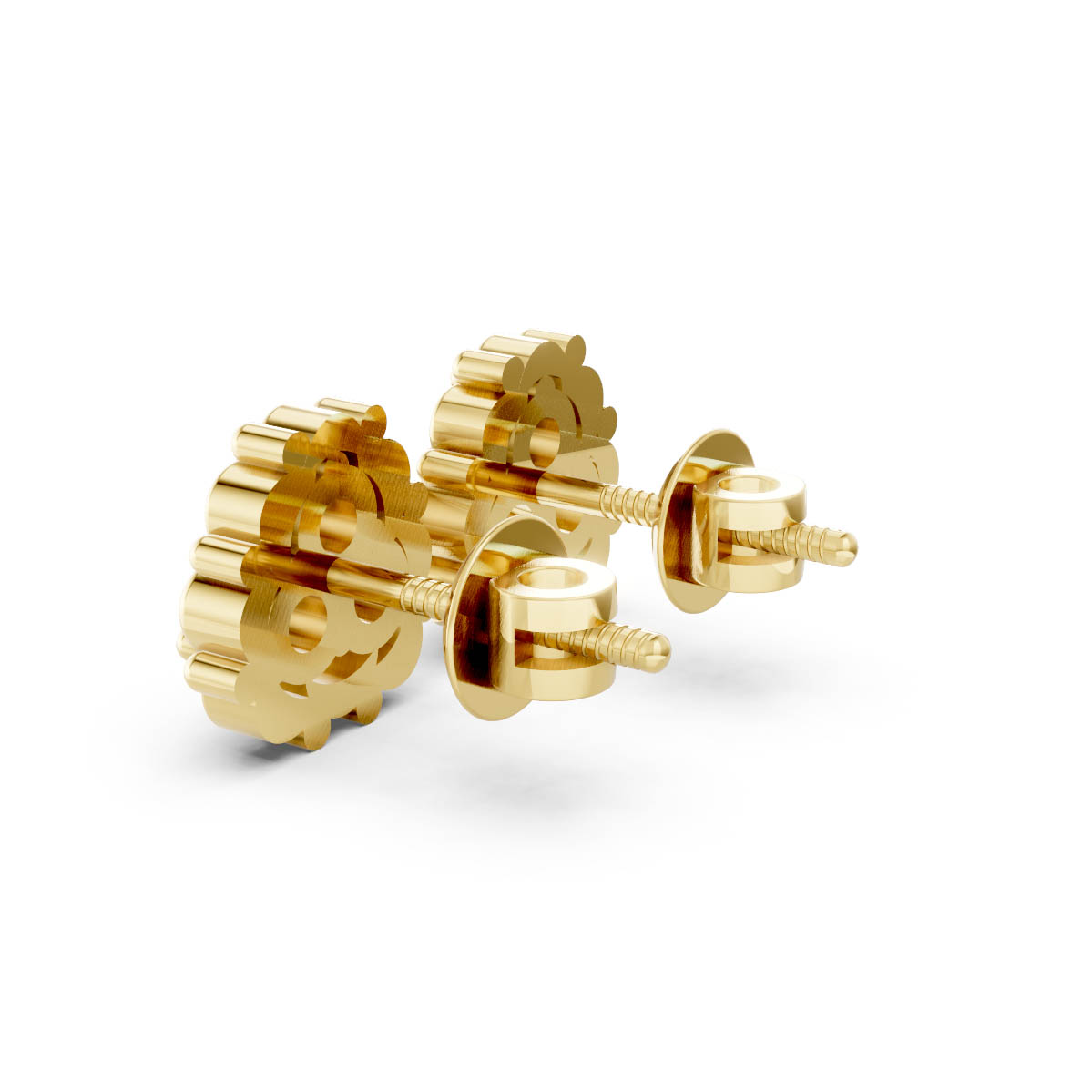 Royal Bloom Diamond Studs view 3