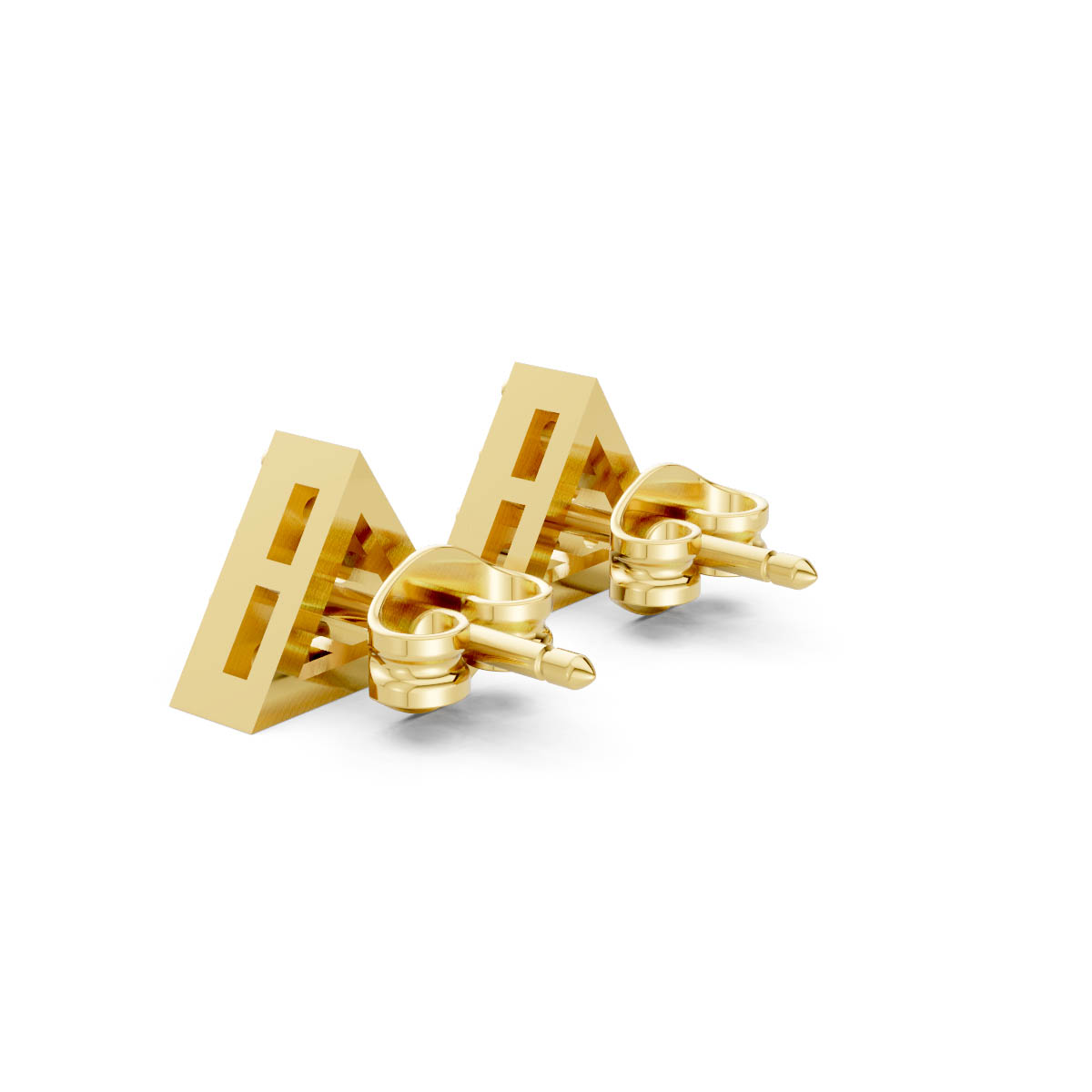 Radiant Triangle Diamond Studs view 3