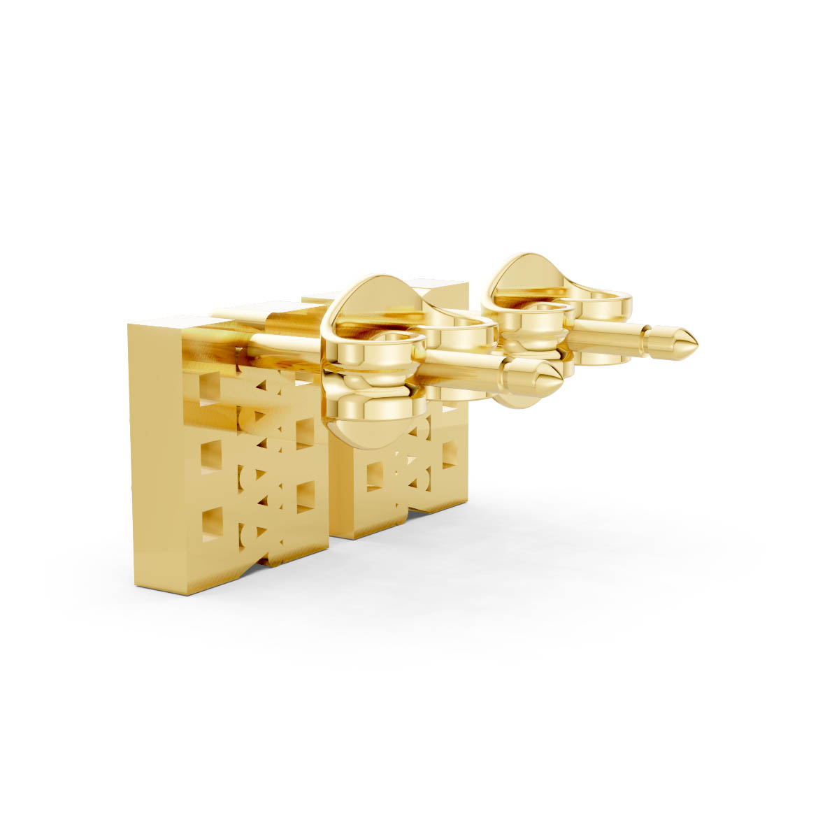 Modern Luxe Diamond Studs view 3