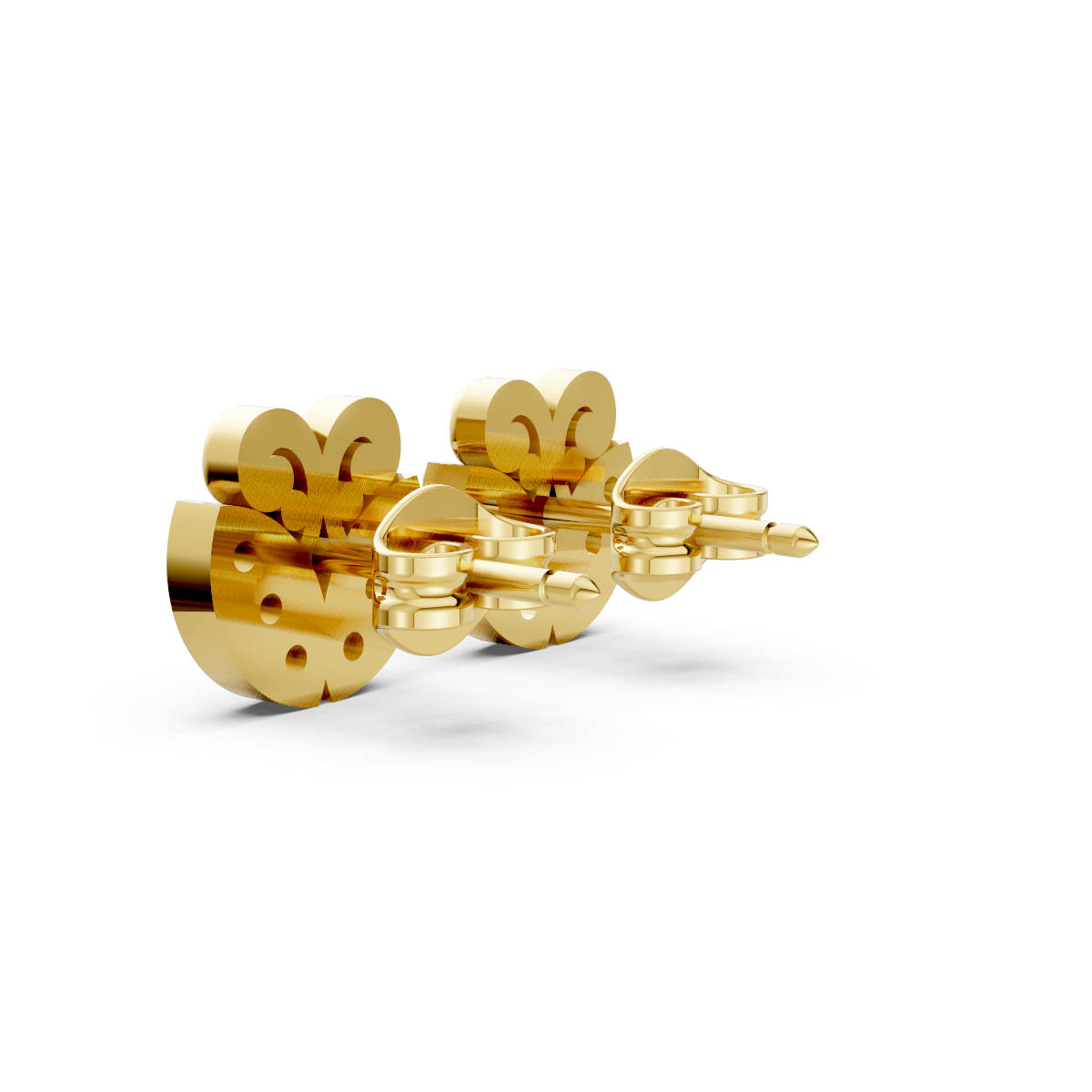 Royal Scroll Diamond Studs view 3