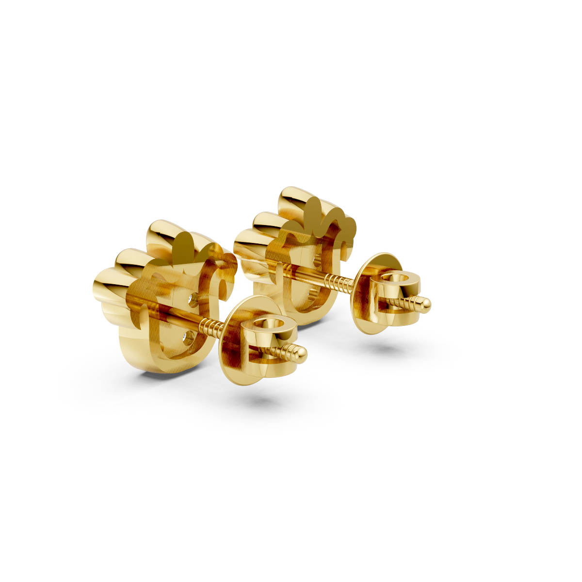 Royal Bloom Diamond Studs view 3