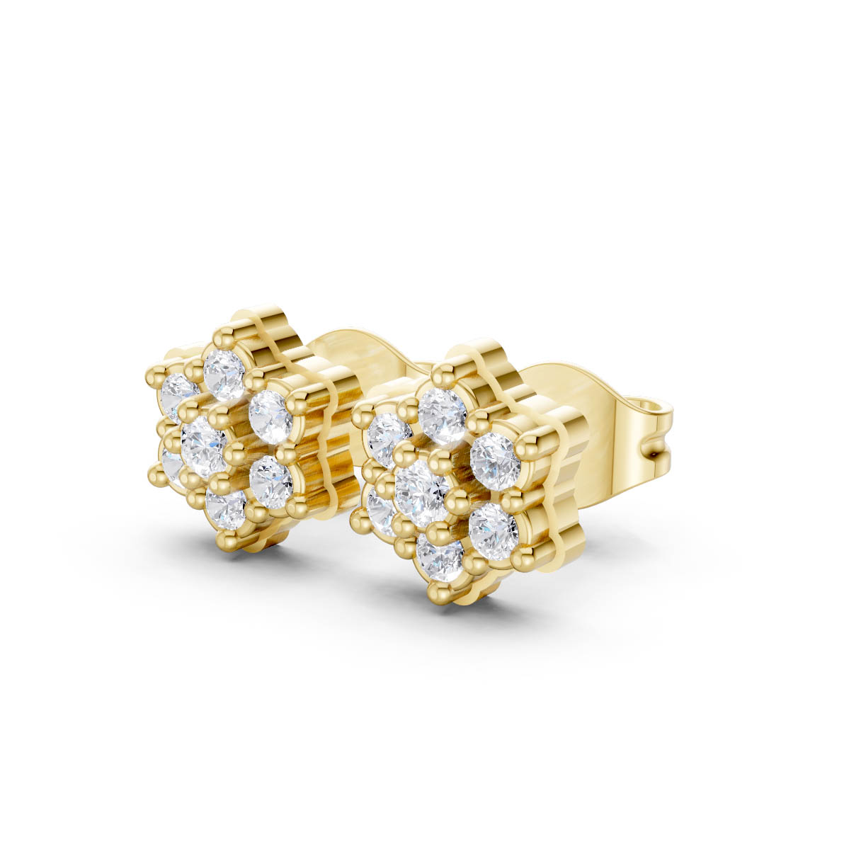 Celestial Spark Diamond Studs view 2