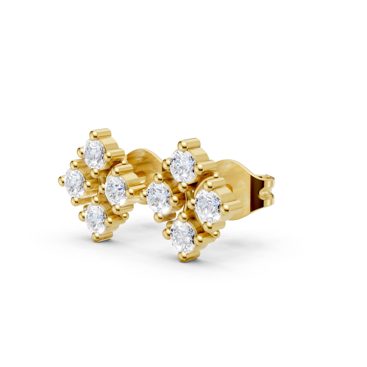 Celestial Shine Gold Studs view 2