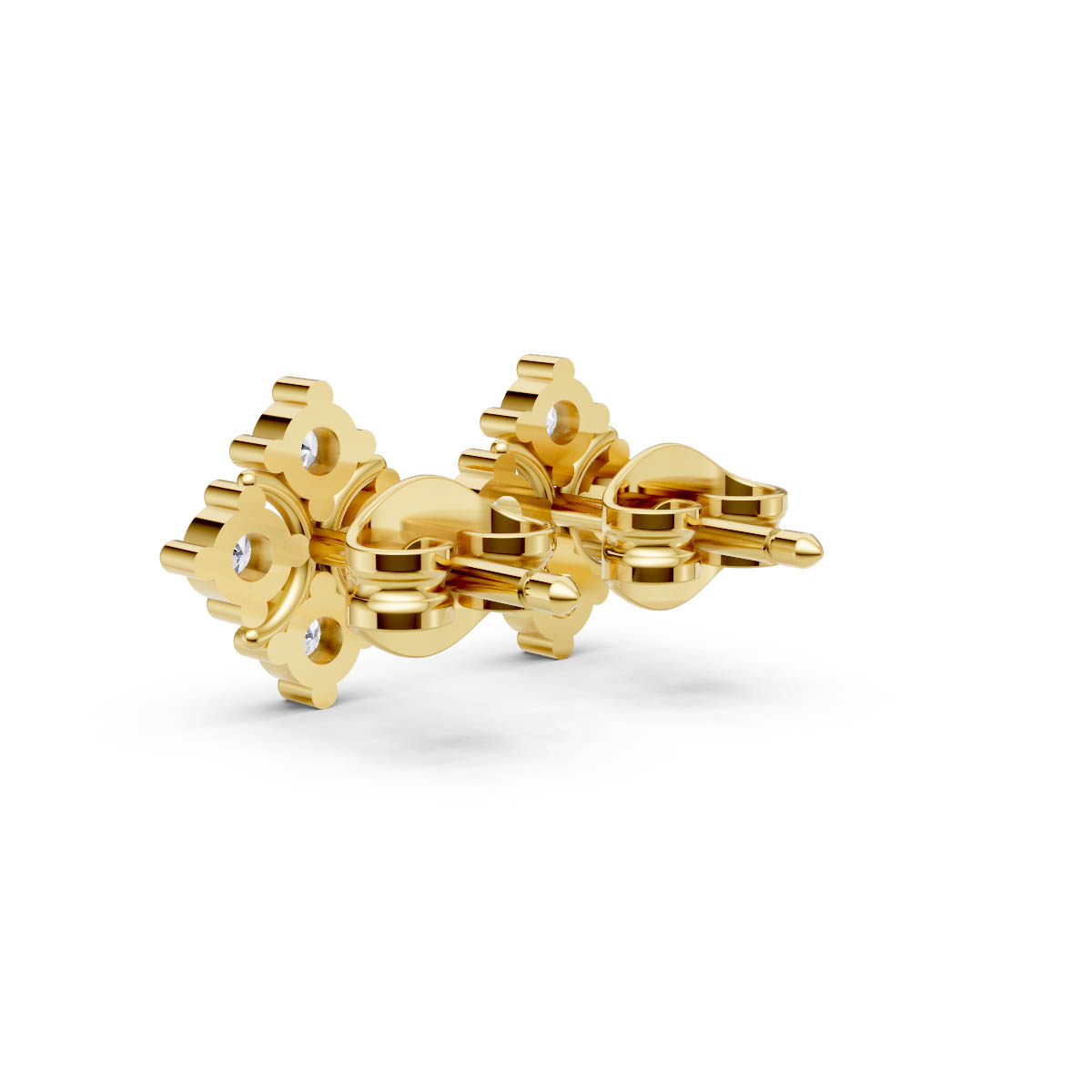 Celestial Shine Gold Studs view 3