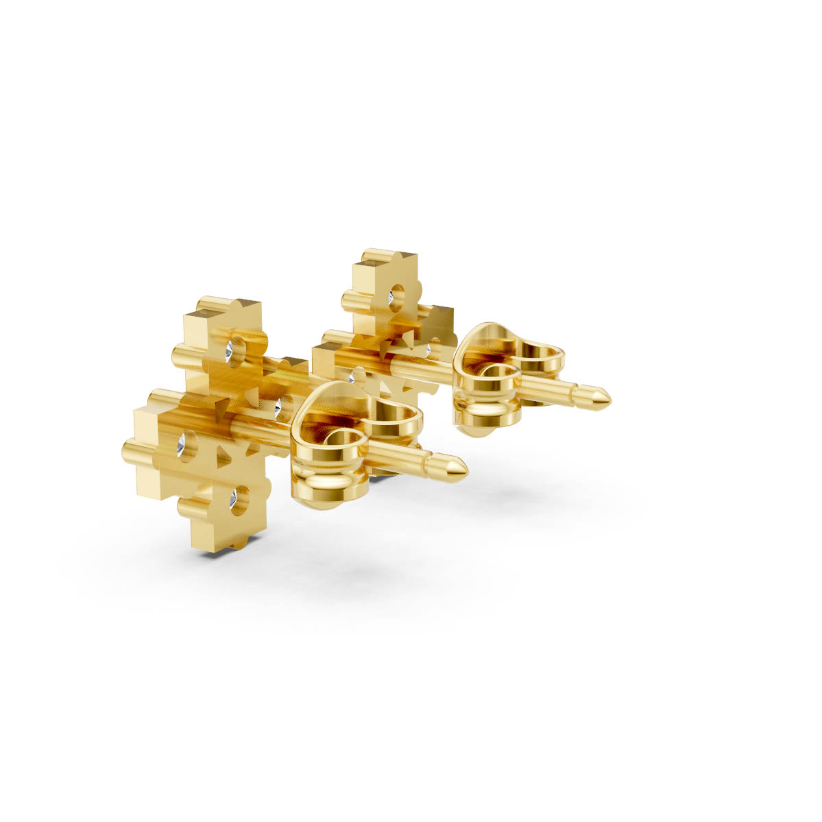 Prism Glow Diamond Studs view 3
