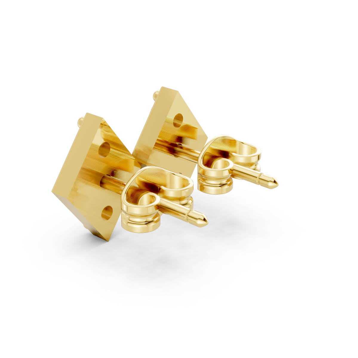 Diamond Kite Gold Studs view 3