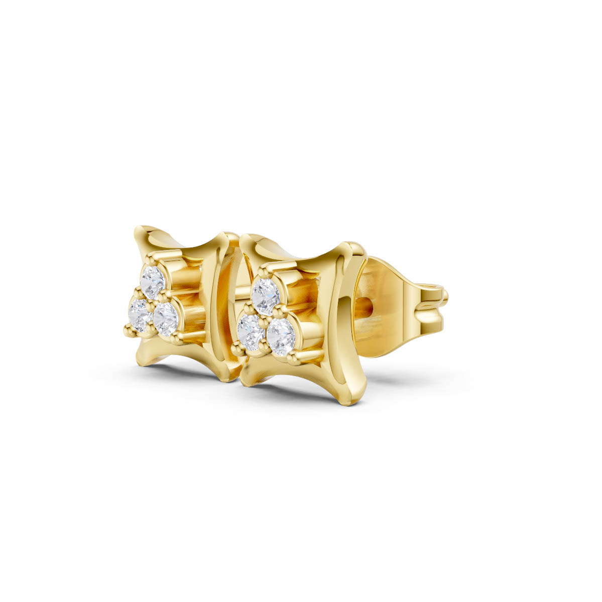 Royal Frame Diamond Studs view 2