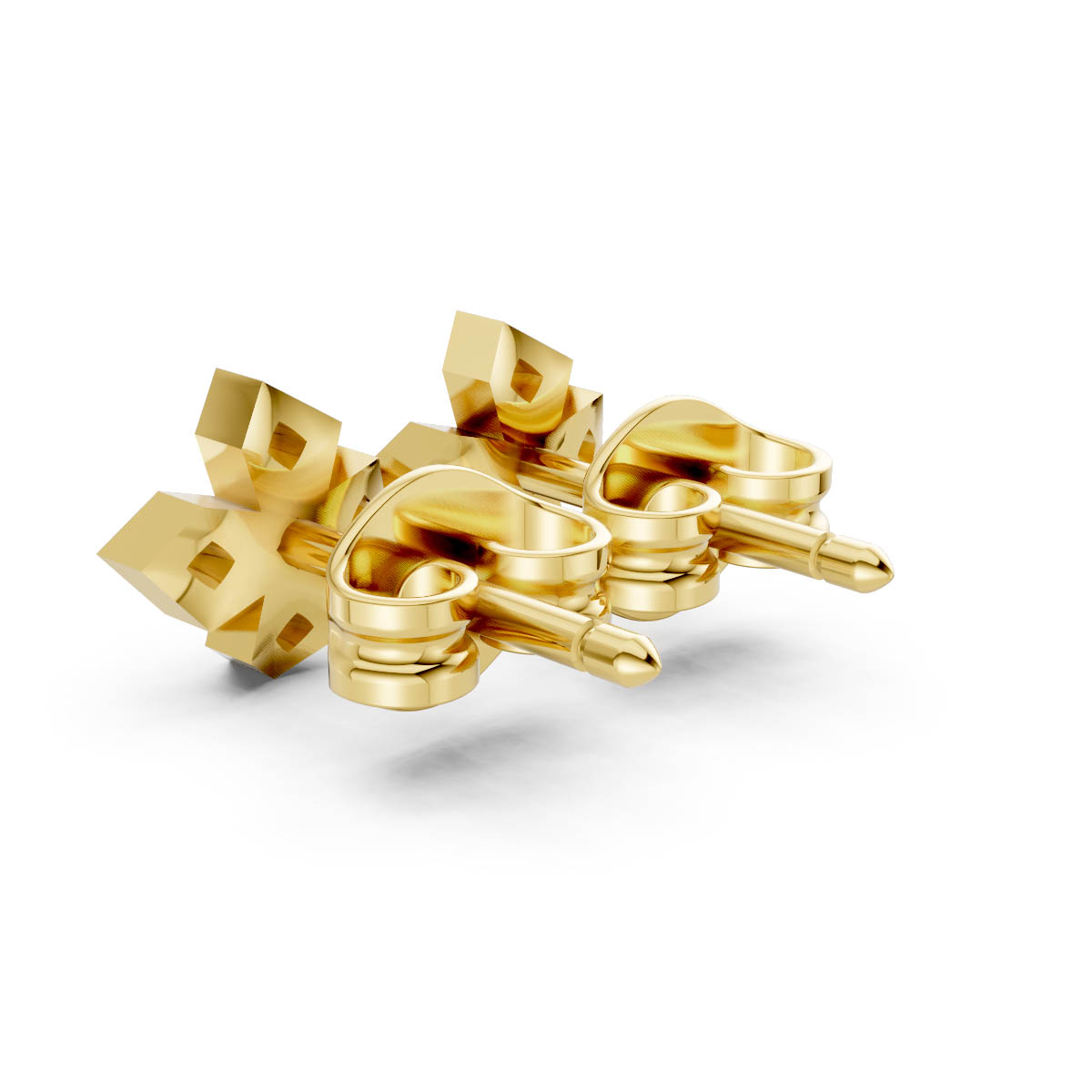 Crosslight Diamond Gold Studs view 3