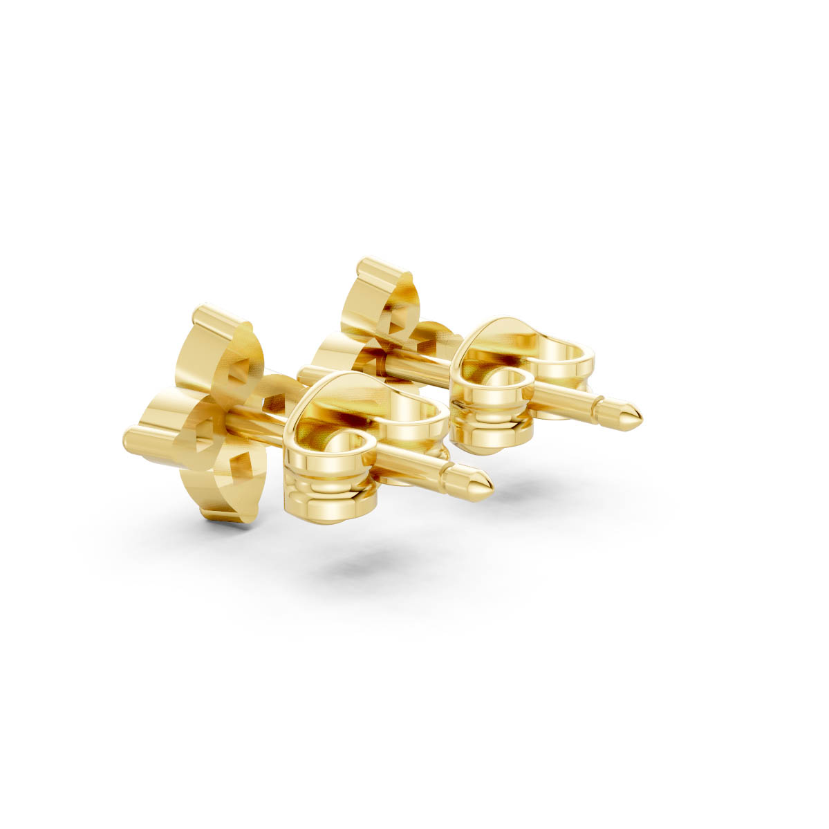 Radiant Floral Diamond Studs view 3