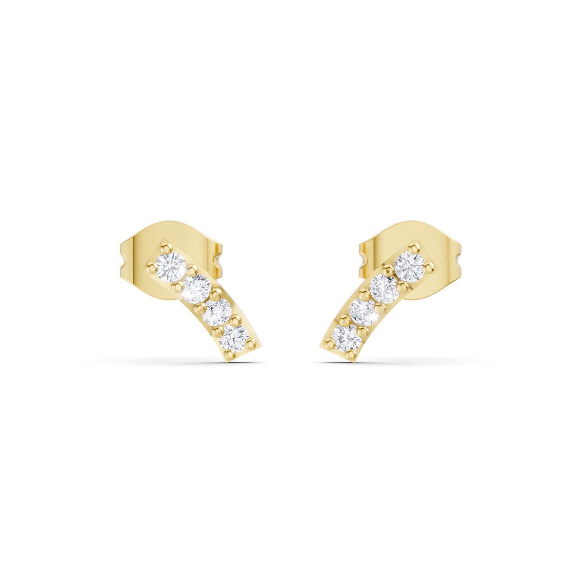 Radiant Curve Diamond Studs