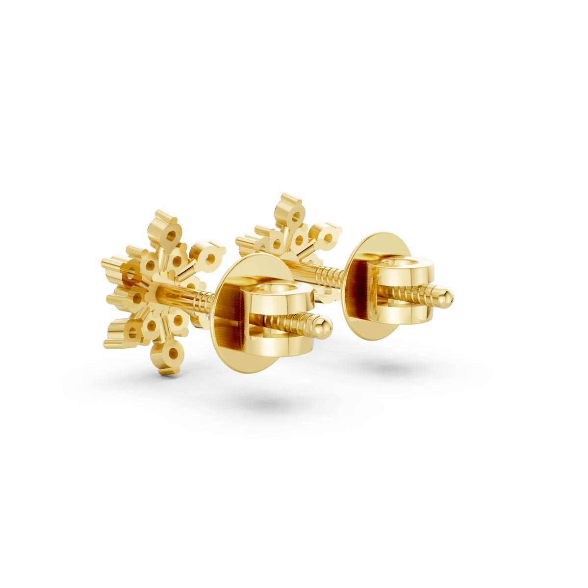 Celestial Bloom Diamond Studs view 3