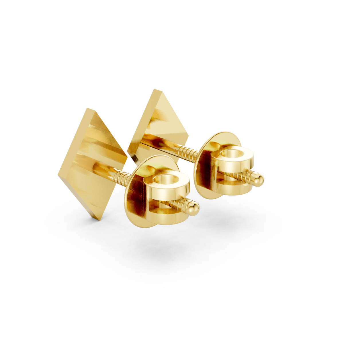 Diamond Crest Gold Studs view 3