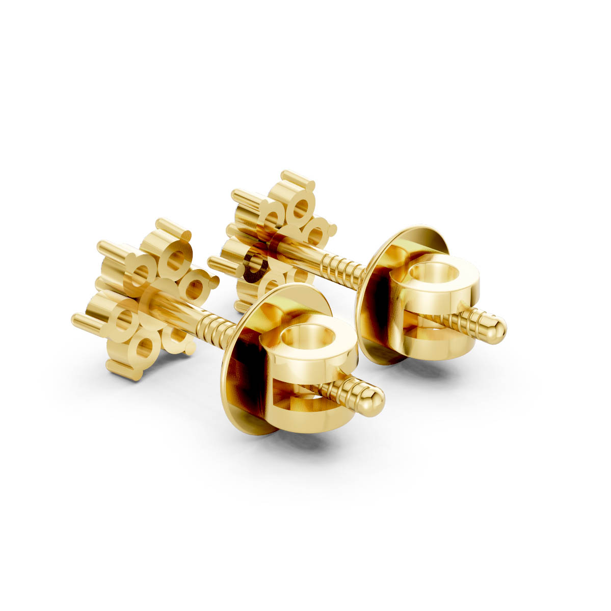 Floral Radiance Gold Studs view 3