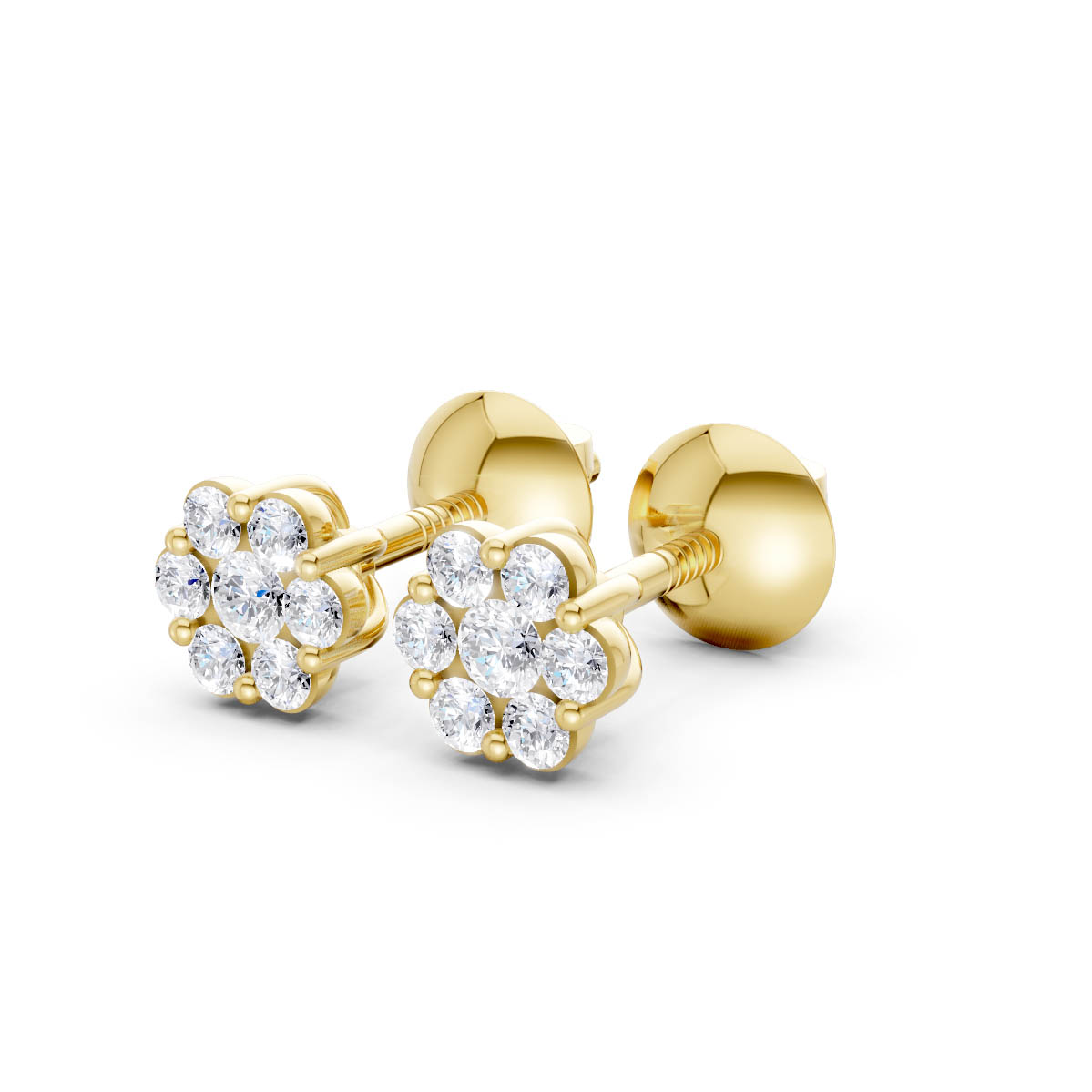 Blossom Spark Diamond Studs view 2